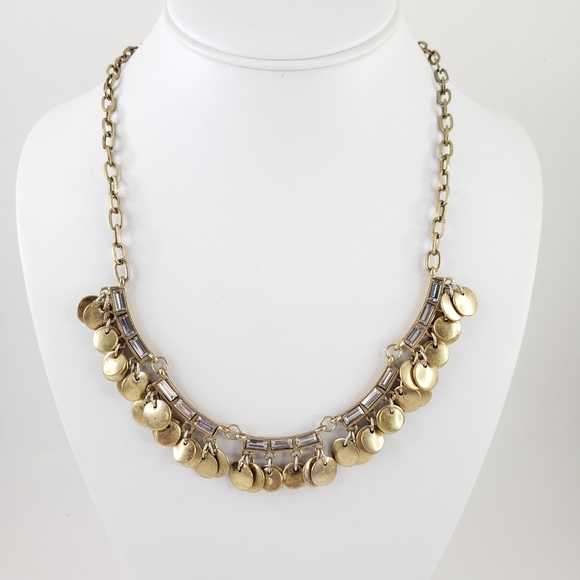 J. Crew statement necklace with brilliant baguette rhinestones A0283 - Picture 2 of 13